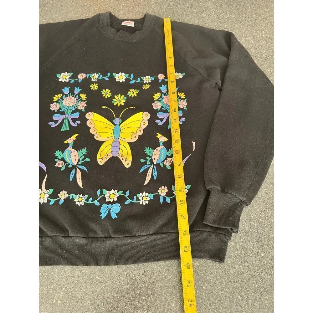 JERZEES butterfly peacock sweatshirt Made in USA - Picture 7 of 7